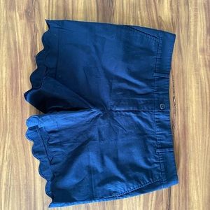 NWT size 14 navy scalloped shorts from Talbots